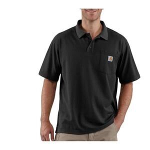 Men’s Carhartt collared shirt with pocket, Medium, Black